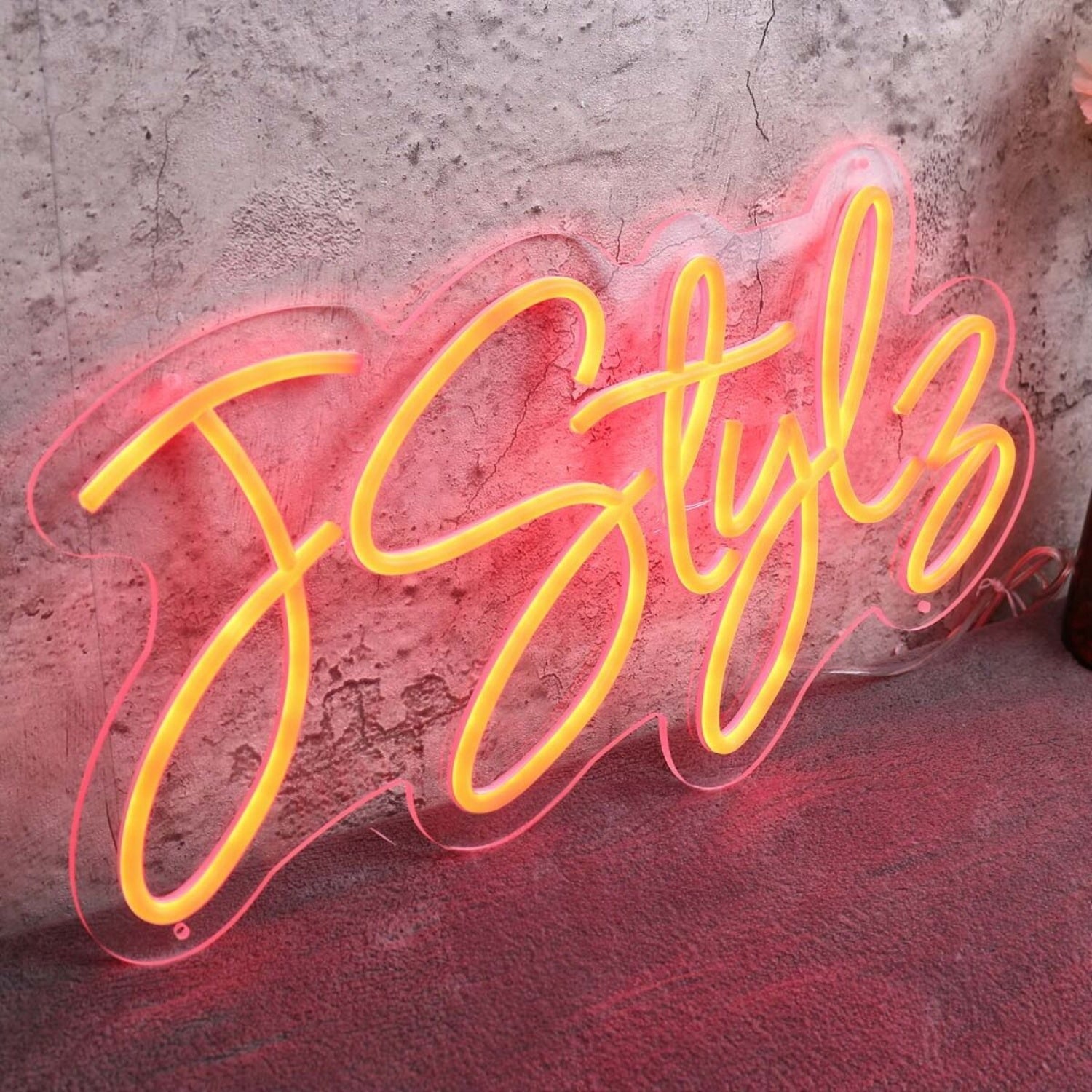 J Style Orange Led Neon Sign - Shineneon