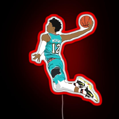 Ja Morant Dunk Rgb Neon Sign - Custom LED neon sign front view