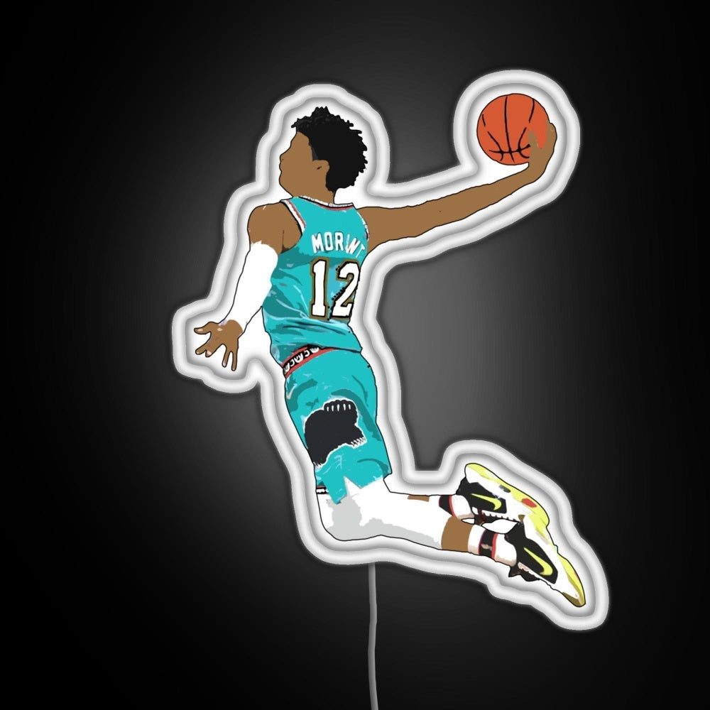 Ja Morant Dunk Rgb Neon Sign - Size and dimension reference