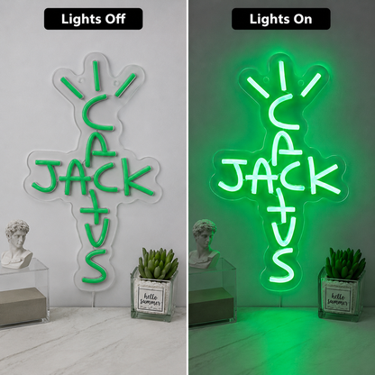 Jack And The Beans Room Decor LED Neon Sign - 06 Day Night Comparison