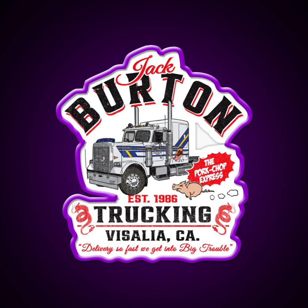 Jack Burton Pork Chop Express Trucking Dks Asian Cultural Led Neon Sign Rgb Color - LED neon sign view 9
