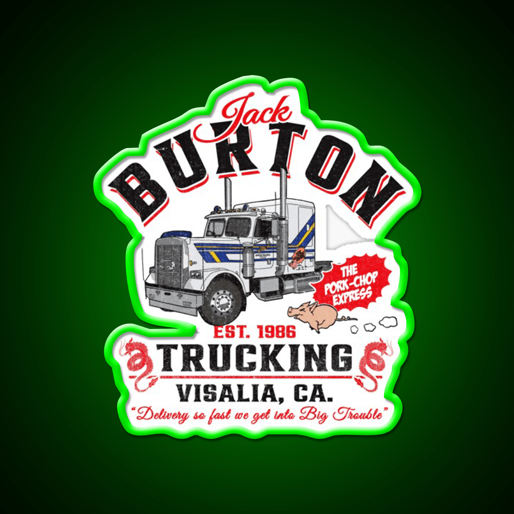 Jack Burton Pork Chop Express Trucking Dks Asian Cultural Led Neon Sign Rgb Color - Shineneon