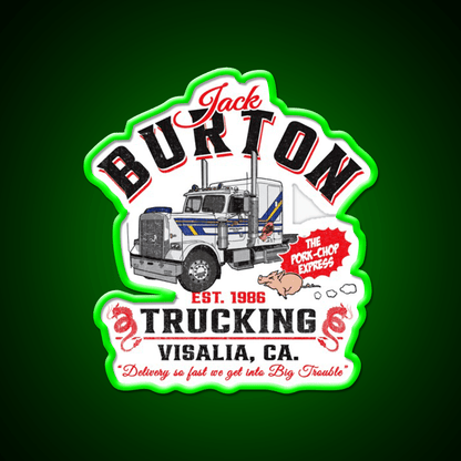 Jack Burton Pork Chop Express Trucking Dks Asian Cultural Led Neon Sign Rgb Color - Shineneon