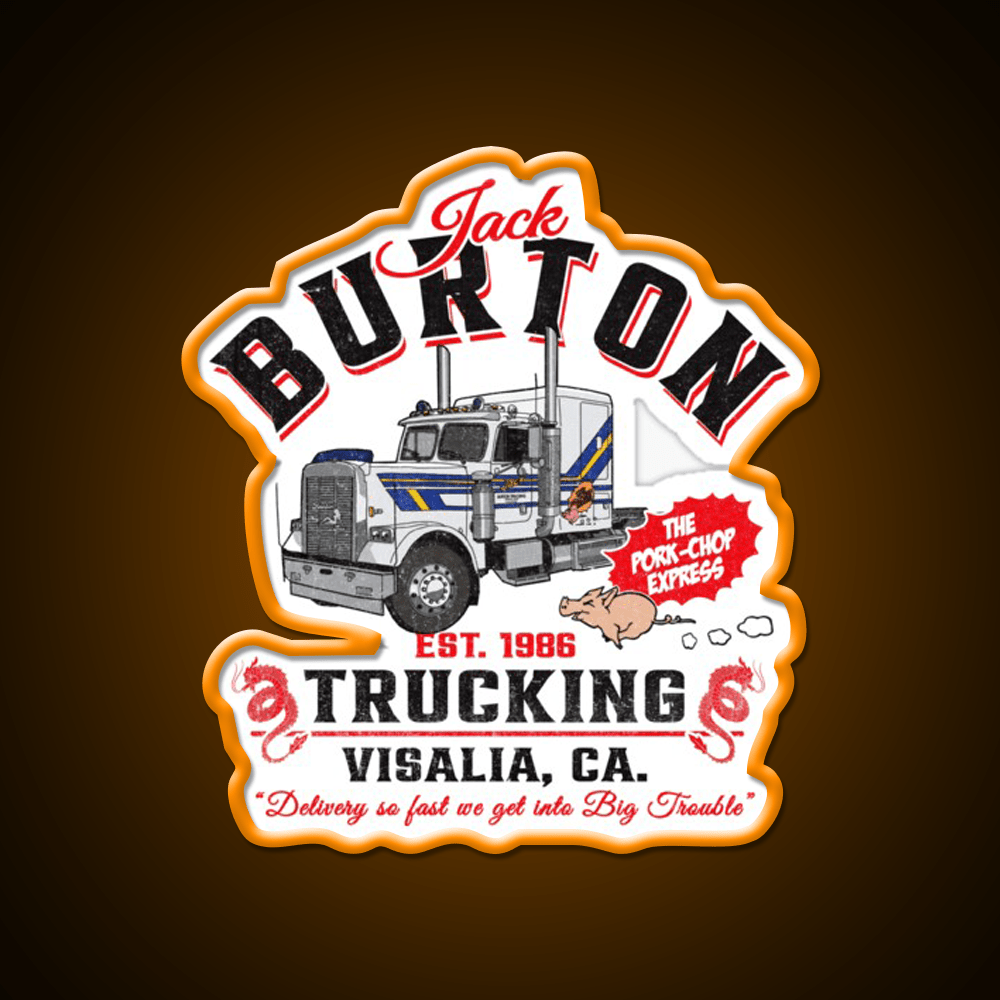 Jack Burton Pork Chop Express Trucking Dks Asian Cultural Led Neon Sign Rgb Color - Shineneon