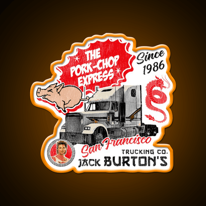 Jack Burton Pork Chop Express Trucking Lts Worn Cultural Led Neon Sign Rgb Color - Shineneon