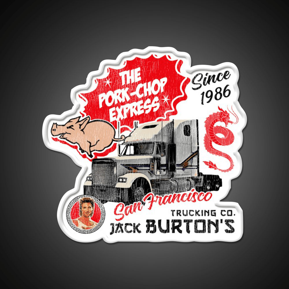 Jack Burton Pork Chop Express Trucking Lts Worn Cultural Led Neon Sign Rgb Color - Shineneon