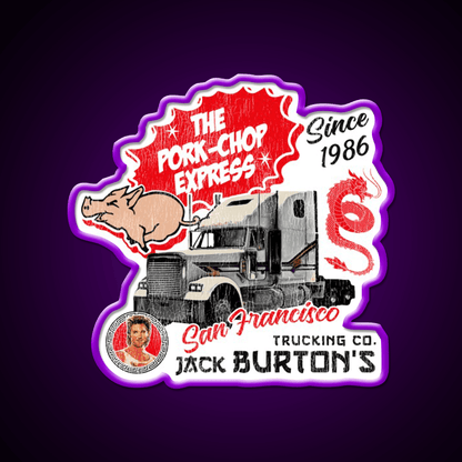 Jack Burton Pork Chop Express Trucking Lts Worn Cultural Led Neon Sign Rgb Color - Shineneon