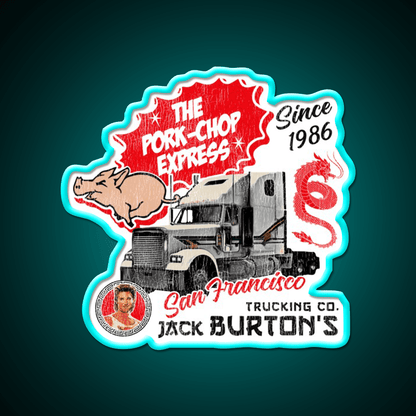 Jack Burton Pork Chop Express Trucking Lts Worn Cultural Led Neon Sign Rgb Color - Shineneon