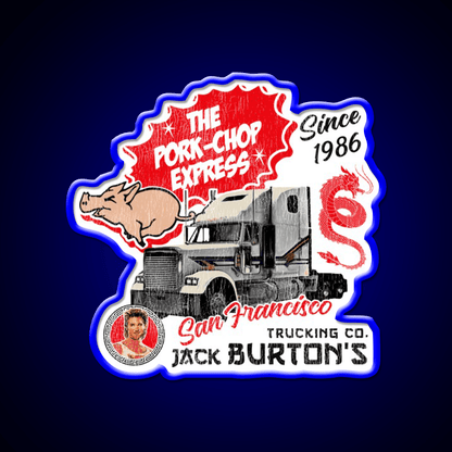 Jack Burton Pork Chop Express Trucking Lts Worn Cultural Led Neon Sign Rgb Color - Shineneon