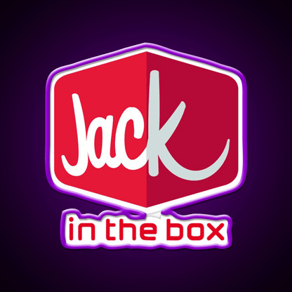 Jack In The Box Fast Food Led Neon Sign For Burger Place Rgb Color - Shineneon