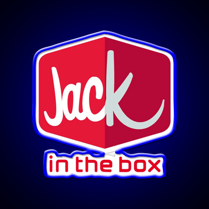 Jack In The Box Fast Food Led Neon Sign For Burger Place Rgb Color - Shineneon