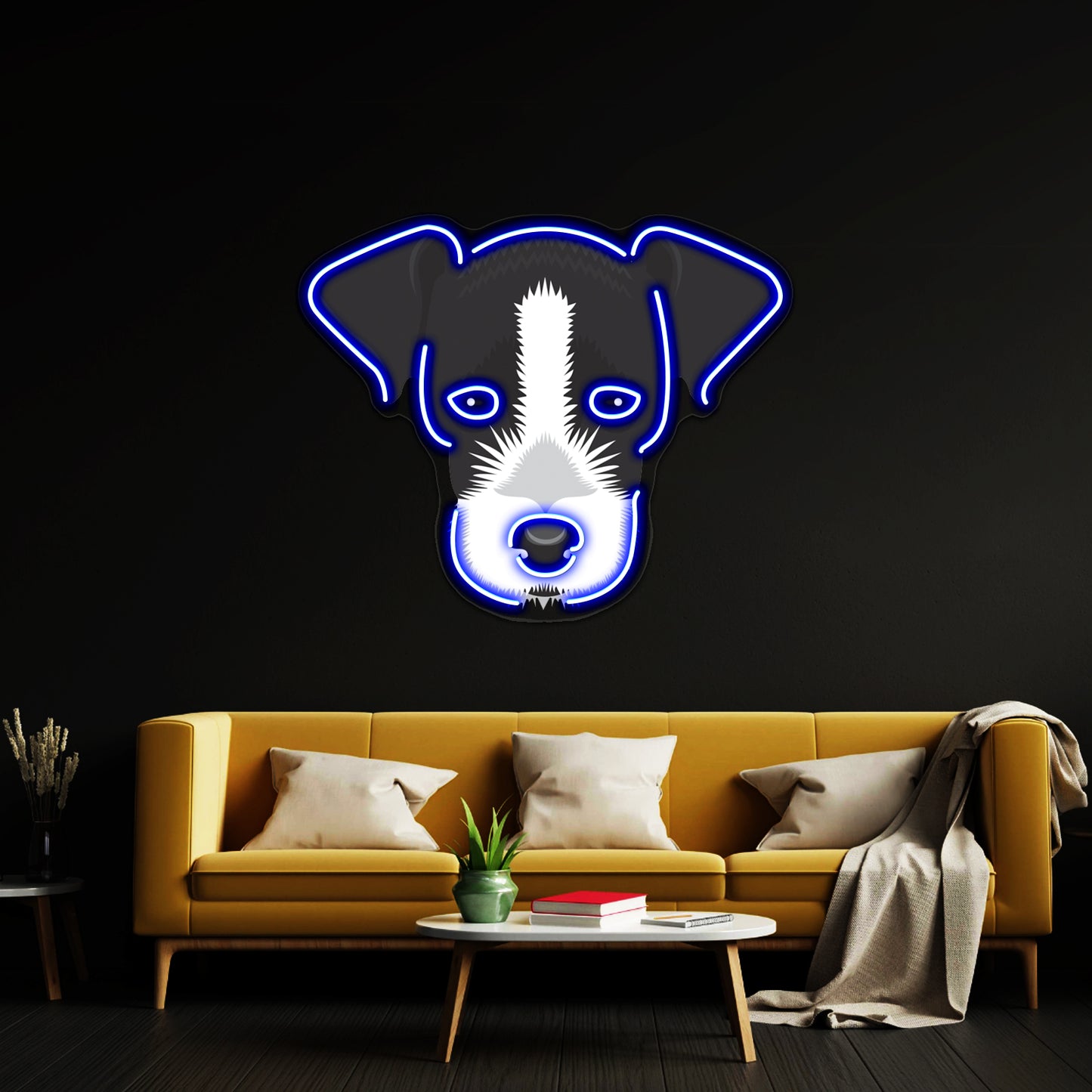 Jack Russell Terrier Artwork Room Lights Neon