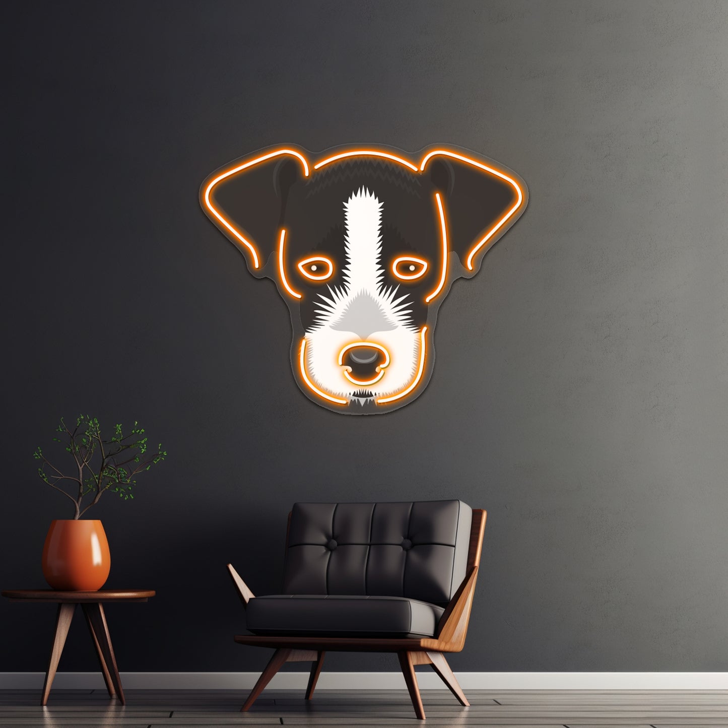 Jack Russell Terrier Artwork Room Lights Neon