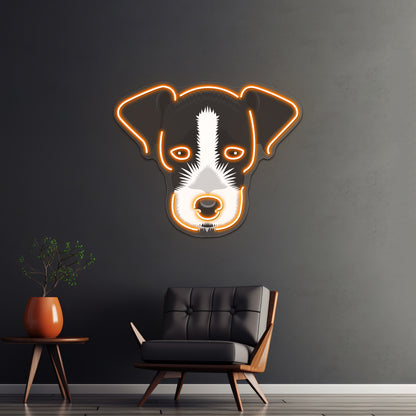 Jack Russell Terrier Artwork Room Lights Neon