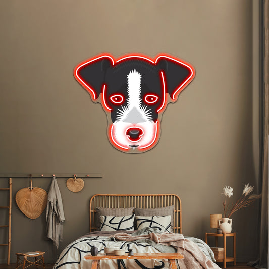 Jack Russell Terrier Artwork Room Lights Neon