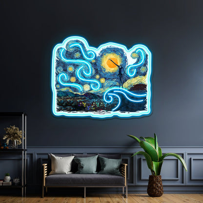 Jack Scary Night Abstract Paintings Artwork Room Lights Neon - Shineneon