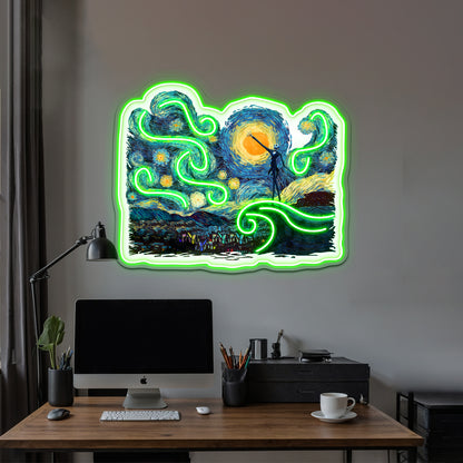 Jack Scary Night Abstract Paintings Artwork Room Lights Neon