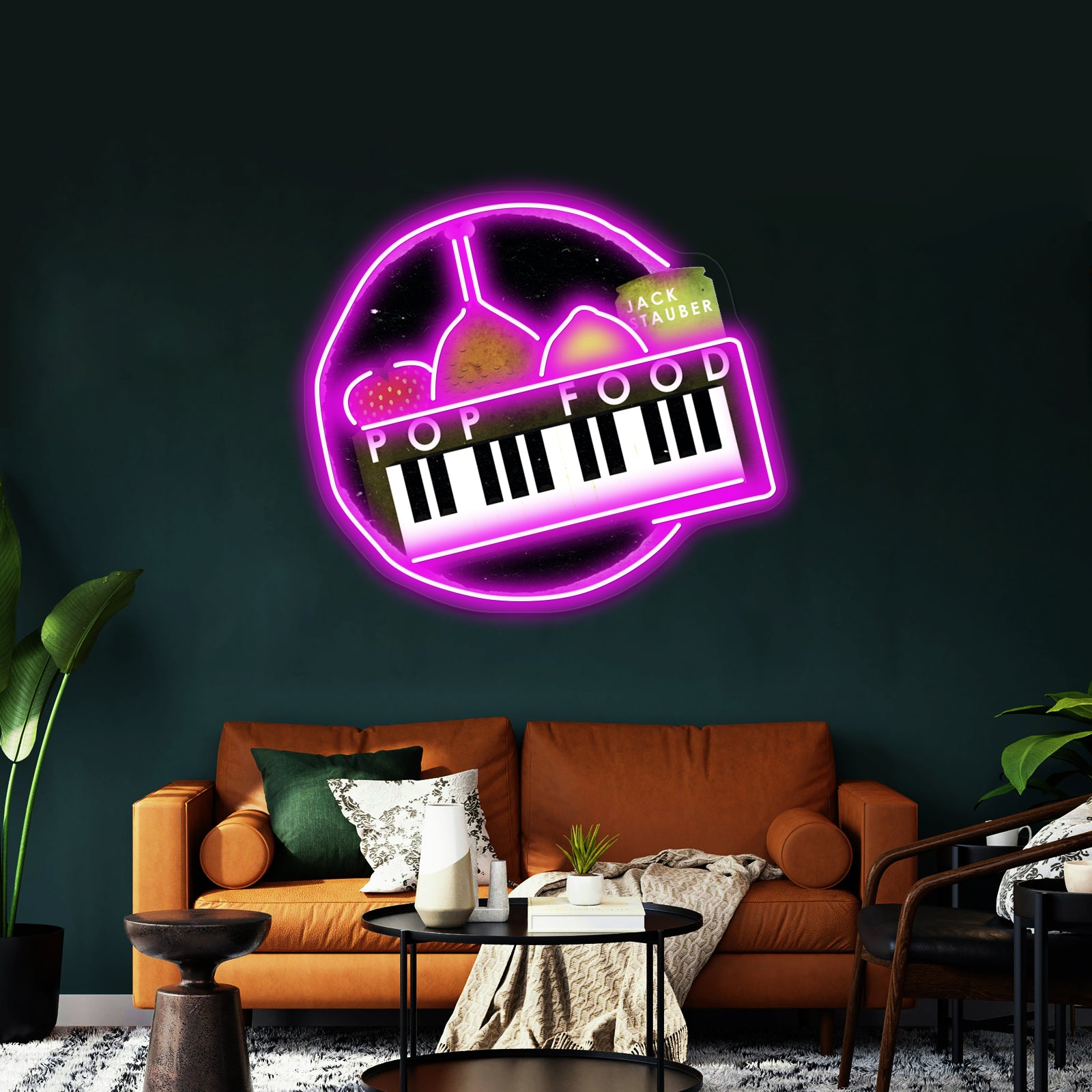 Jack Stauber Pop Food High Quality Artwork Room Lights Neon