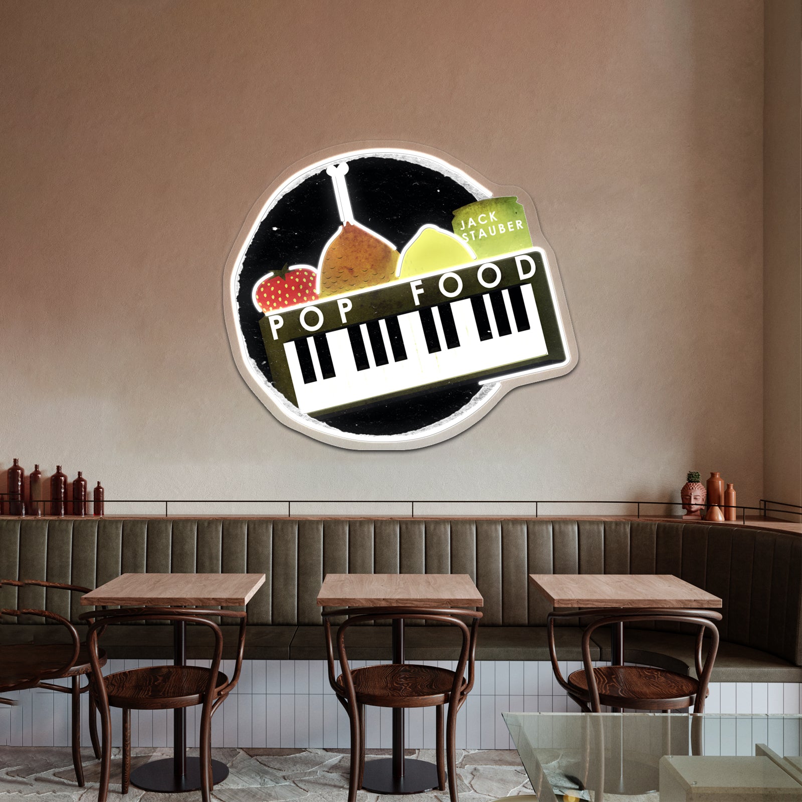 Jack Stauber Pop Food High Quality Artwork Room Lights Neon