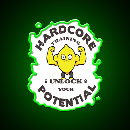 Jacked Lemon Workout Bodybuilding Gym Fitness Led Neon Sign Rgb Color