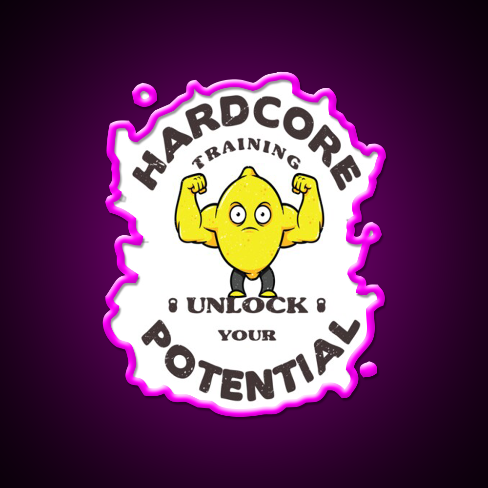Jacked Lemon Workout Bodybuilding Gym Fitness Led Neon Sign Rgb Color