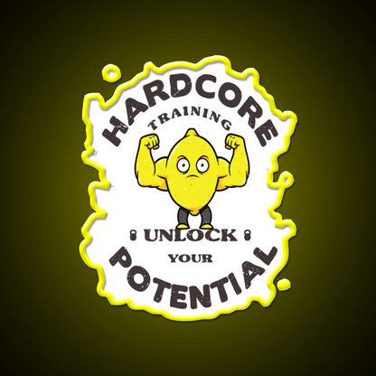 Jacked Lemon Workout Bodybuilding Gym Fitness Led Neon Sign Rgb Color - Shineneon