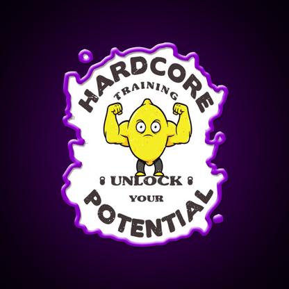 Jacked Lemon Workout Bodybuilding Gym Fitness Led Neon Sign Rgb Color - Shineneon
