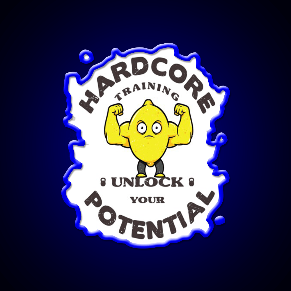 Jacked Lemon Workout Bodybuilding Gym Fitness Led Neon Sign Rgb Color - Shineneon