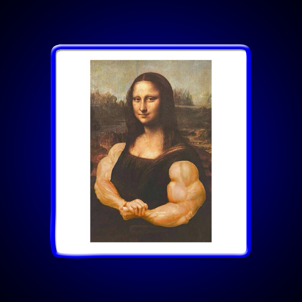 Jacked Monalisa Gym Fitness Led Neon Sign Rgb Color