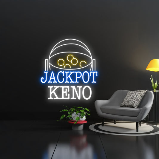 Jackpot Keno Neon Sign