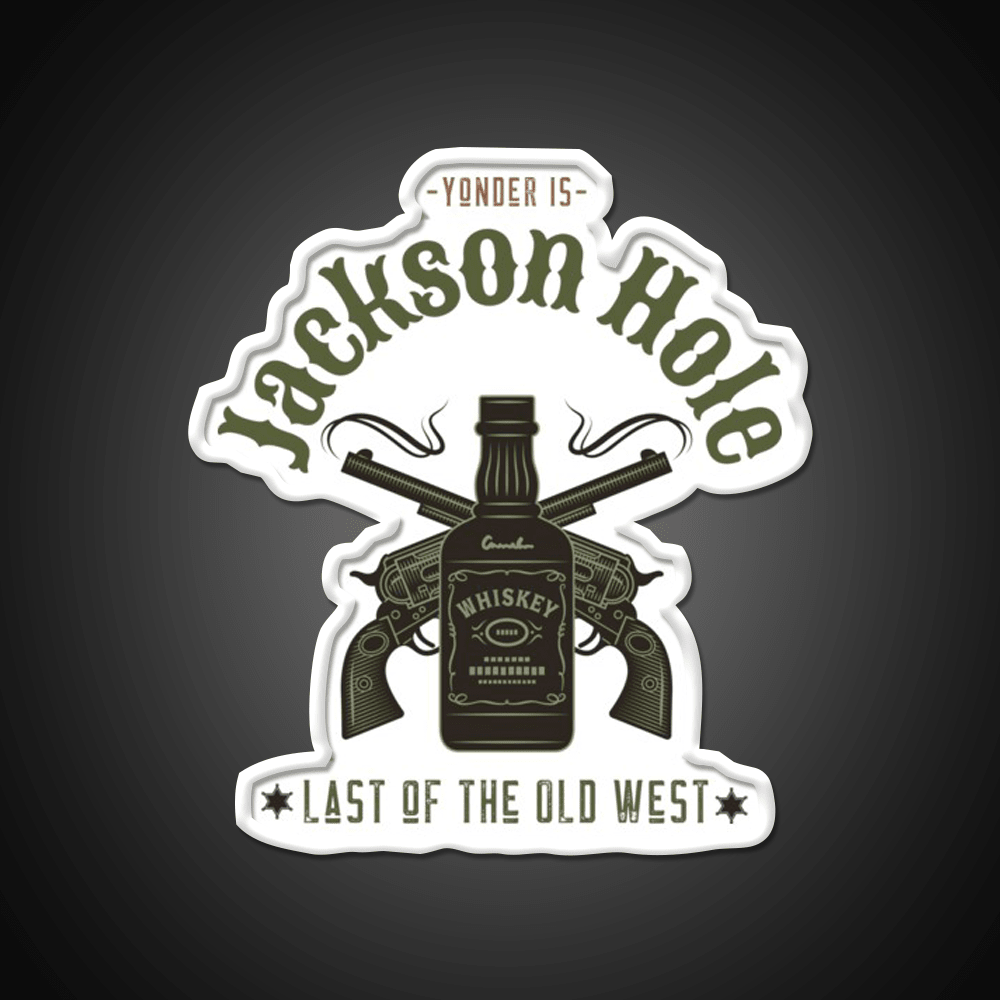 Jackson Hole Last Of The Old West Whiskey Drink Bar Led Neon Sign Rgb Color - Shineneon