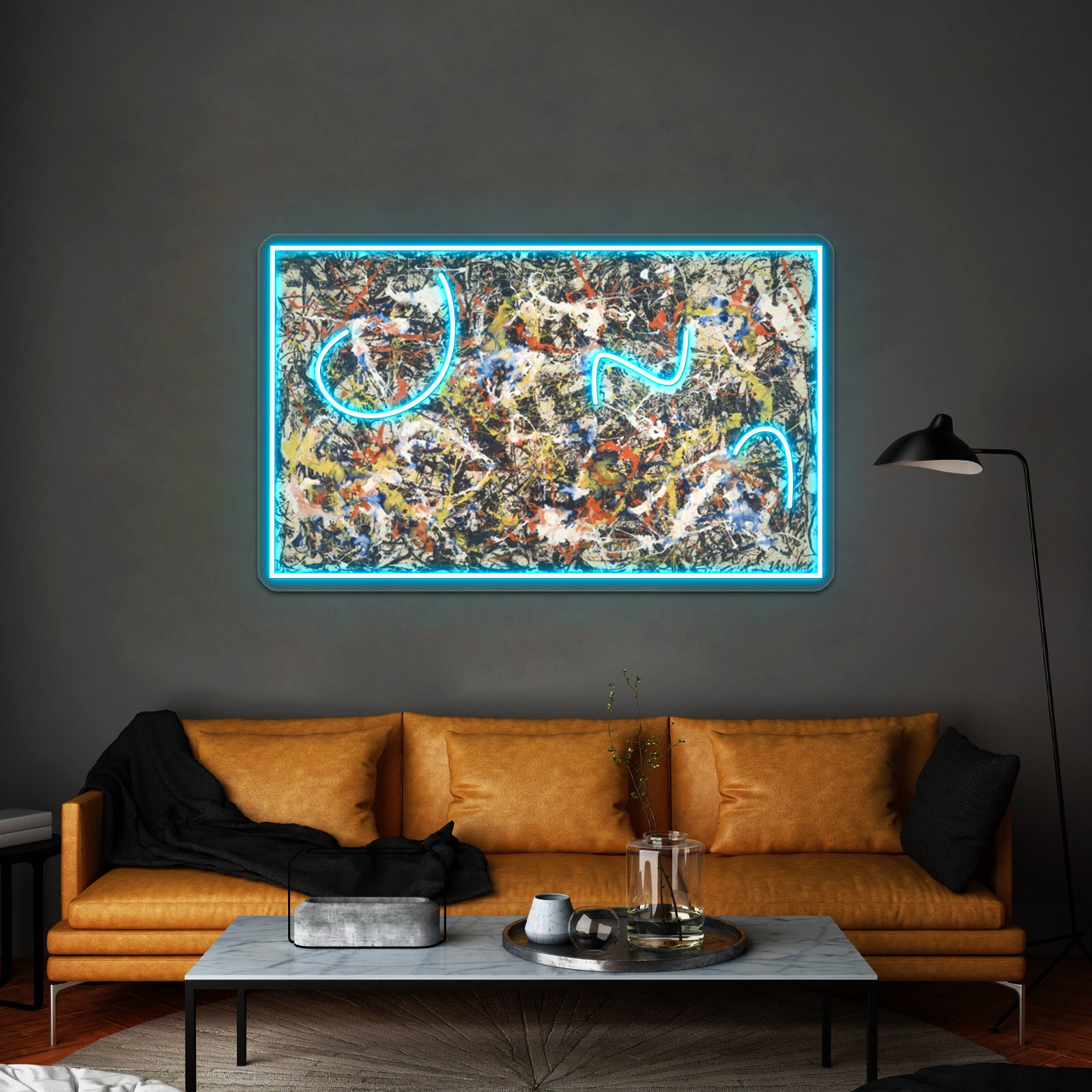 Jackson Pollack Convergence Wall Artwork Neon Signs | Shineneon