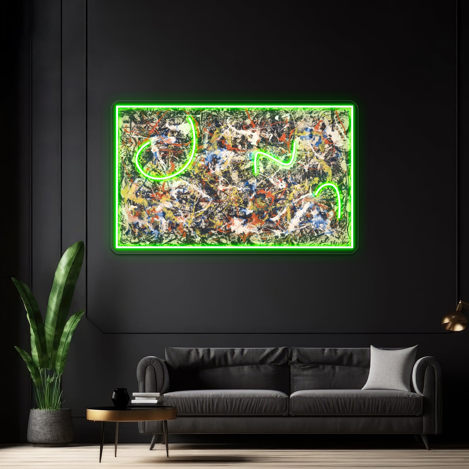 Jackson Pollack Convergence Wall Artwork Neon Signs | Shineneon