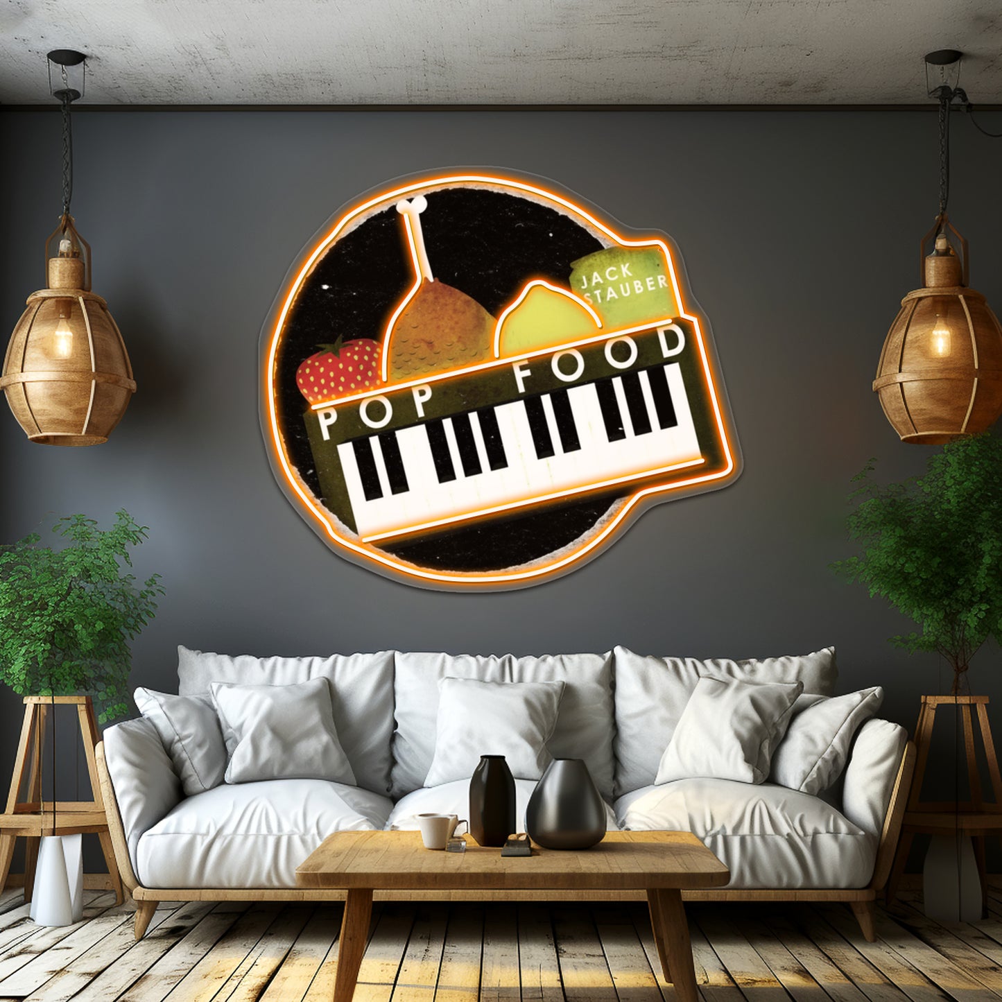 Jackstaubermerch Pop Food Wall Artwork Neon Signs