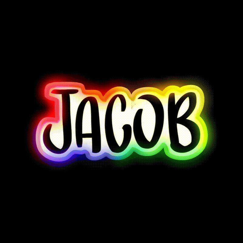 Jacob Taco Led Neon Sign Mexican Food Sign Rgb Color - LED neon sign close-up detail
