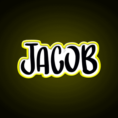 Jacob Taco Led Neon Sign Mexican Food Sign Rgb Color - Custom LED neon sign front view