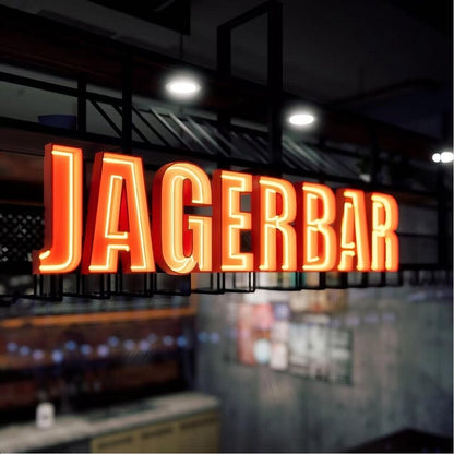 Jagerbar 3D Frontlit Channel Letters Led Light Sign - Shineneon