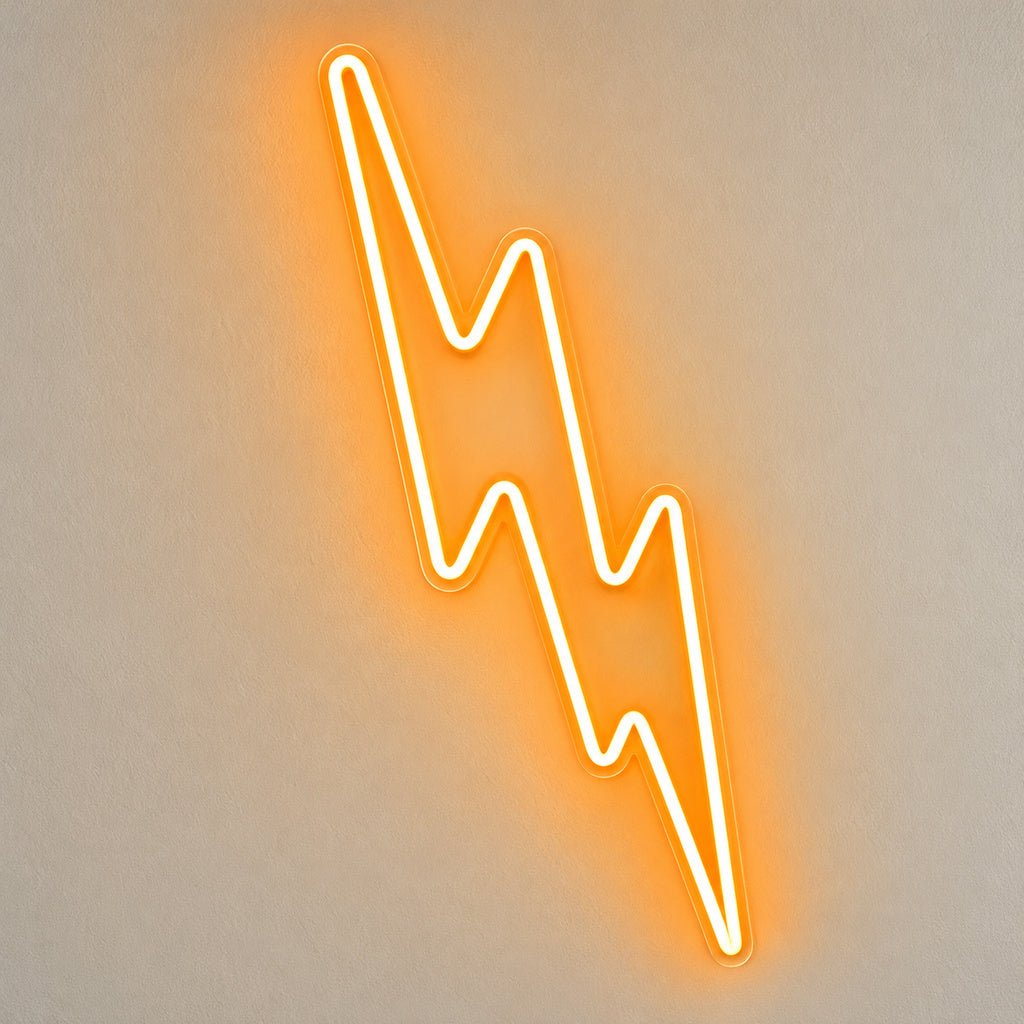 Jagged Lightning Orange LED Neon Sign - Shineneon