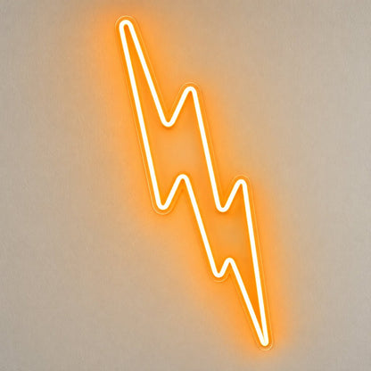 Jagged Lightning Orange LED Neon Sign - Shineneon
