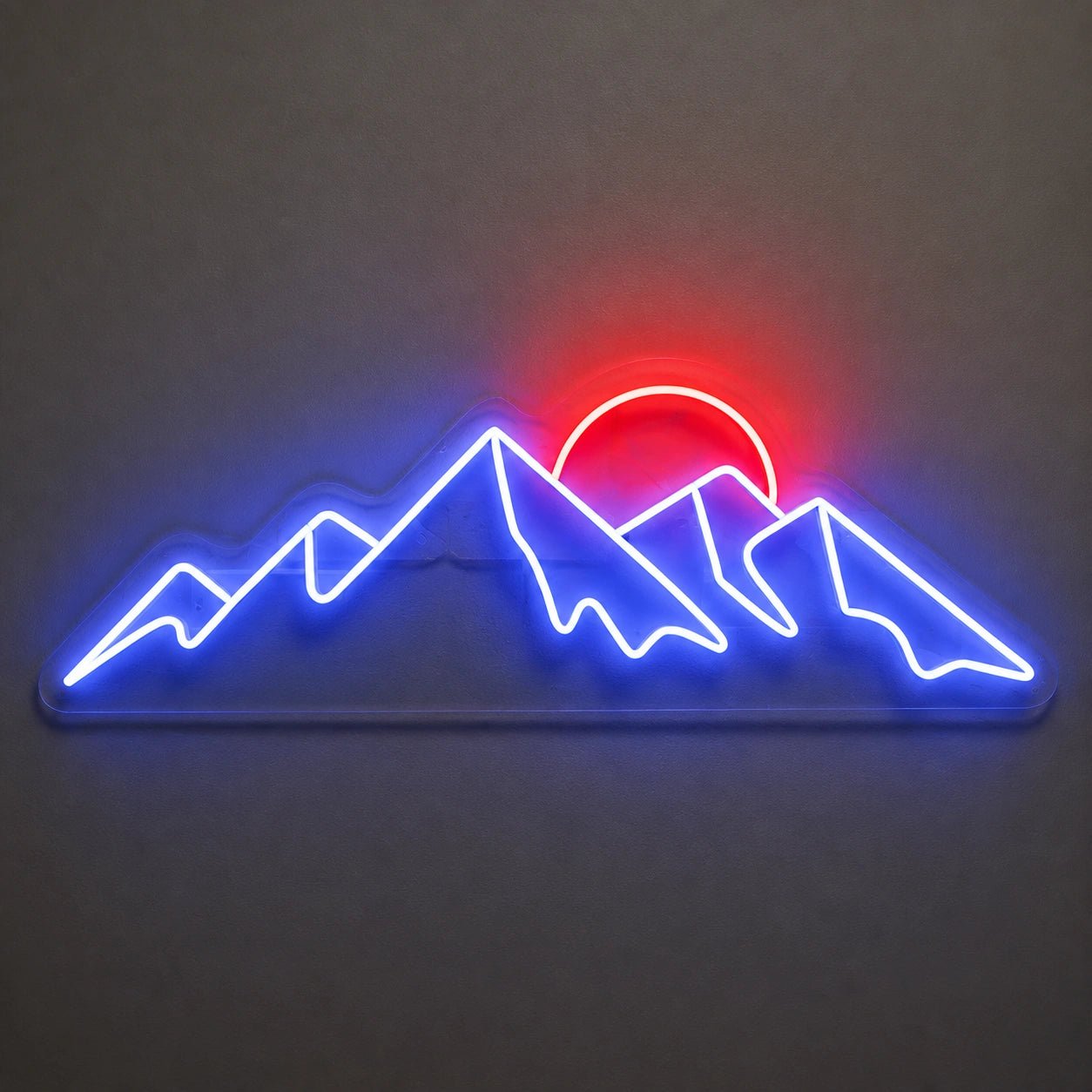 Jagged Mountain Sunset Vintage LED Neon Sign - Shineneon