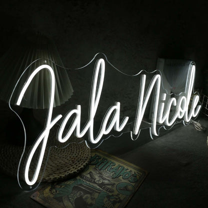 Jala Nicole White Led Neon Sign | Shineneon