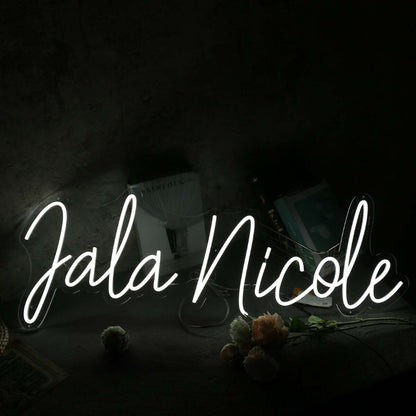 Jala Nicole White Led Neon Sign | Shineneon