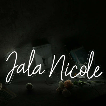Jala Nicole White Led Neon Sign - Shineneon
