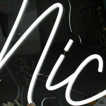 Jala Nicole White Led Neon Sign - Shineneon