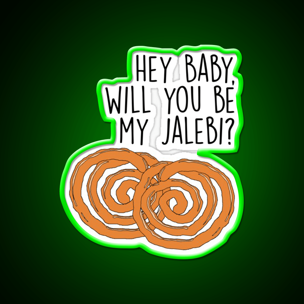 Jalebi Baby Snack Lines Snack Food Led Neon Sign Rgb Color - Shineneon