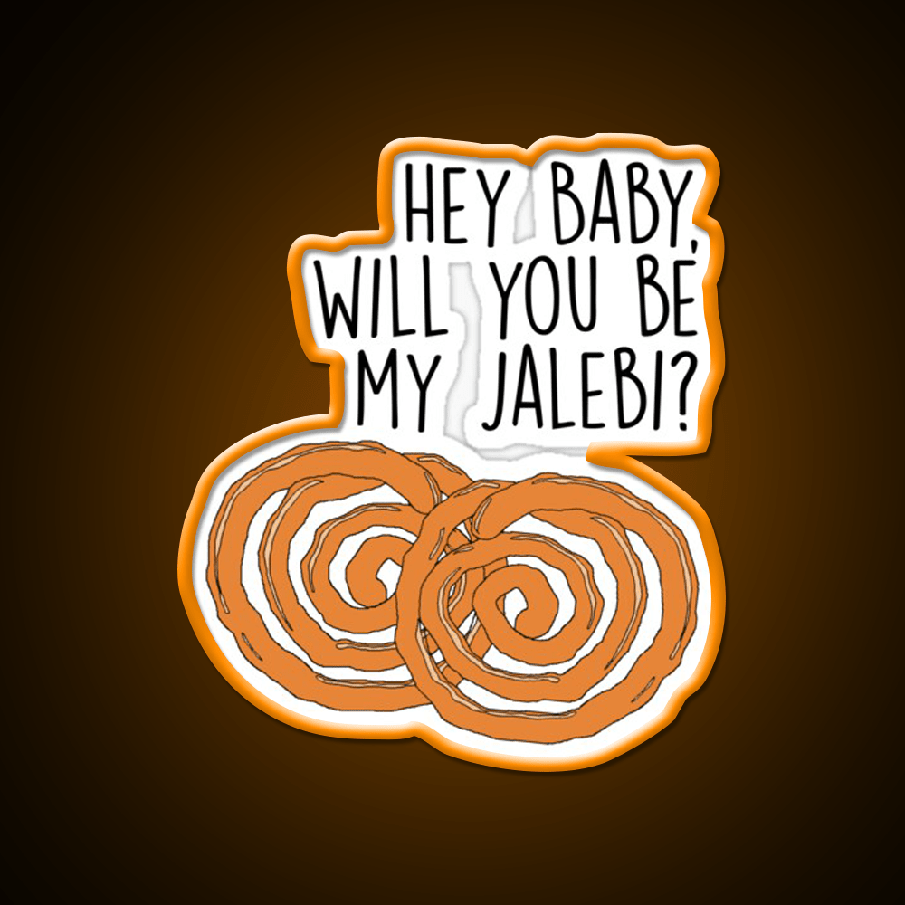 Jalebi Baby Snack Lines Snack Food Led Neon Sign Rgb Color - Shineneon