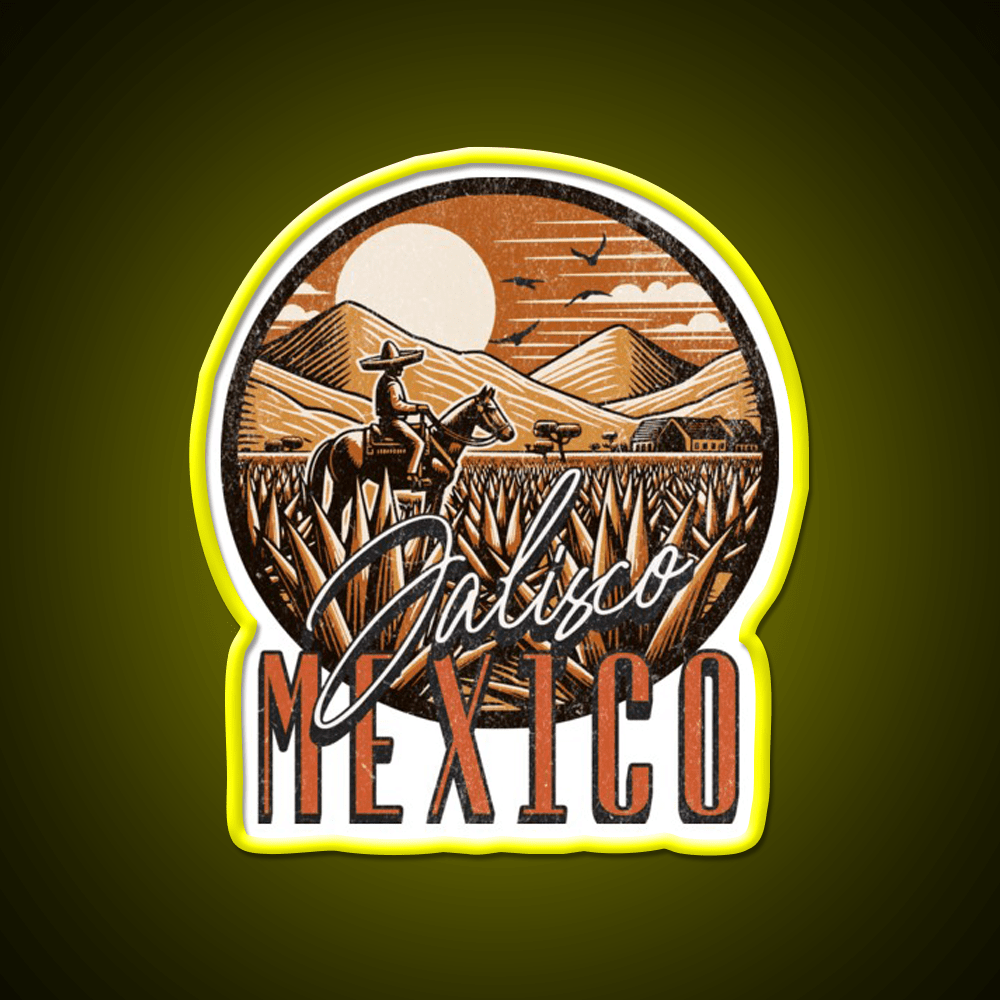 Jalisco Mexico Party Drink Tequila Led Neon Sign Rgb Color - Shineneon