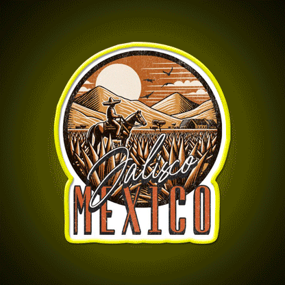 Jalisco Mexico Party Drink Tequila Led Neon Sign Rgb Color - Custom LED neon sign front view