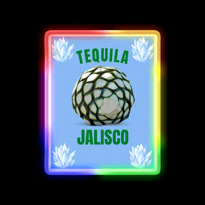 Jalisco Party Drink Tequila Led Neon Sign Rgb Color - LED neon sign close-up detail