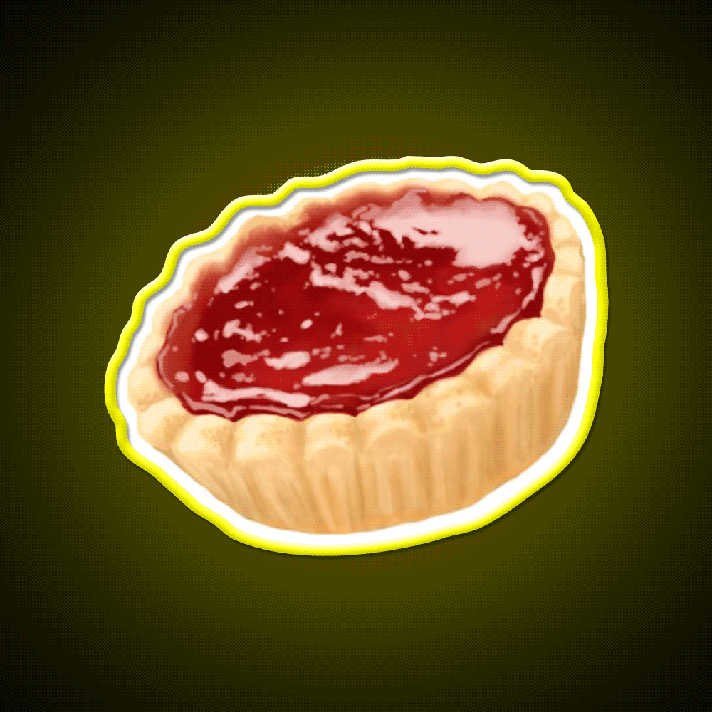 Jam Tart Snack Food Led Neon Sign Rgb Color - Custom LED neon sign front view